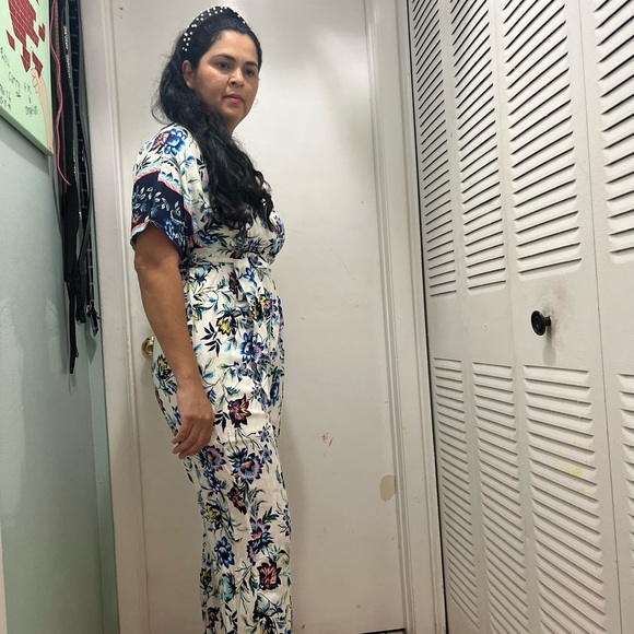 Jumpsuit off white floral blue - Picture 8 of 10